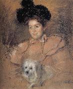 Mary Cassatt The girl holding the dog Spain oil painting artist